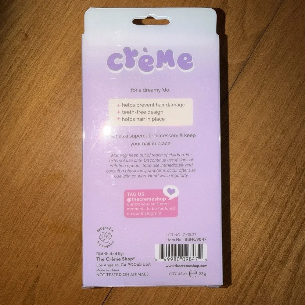 NEW The Creme Shop Set Of 4 Beary Cute Crease-Free Hair Clips K Beauty‎